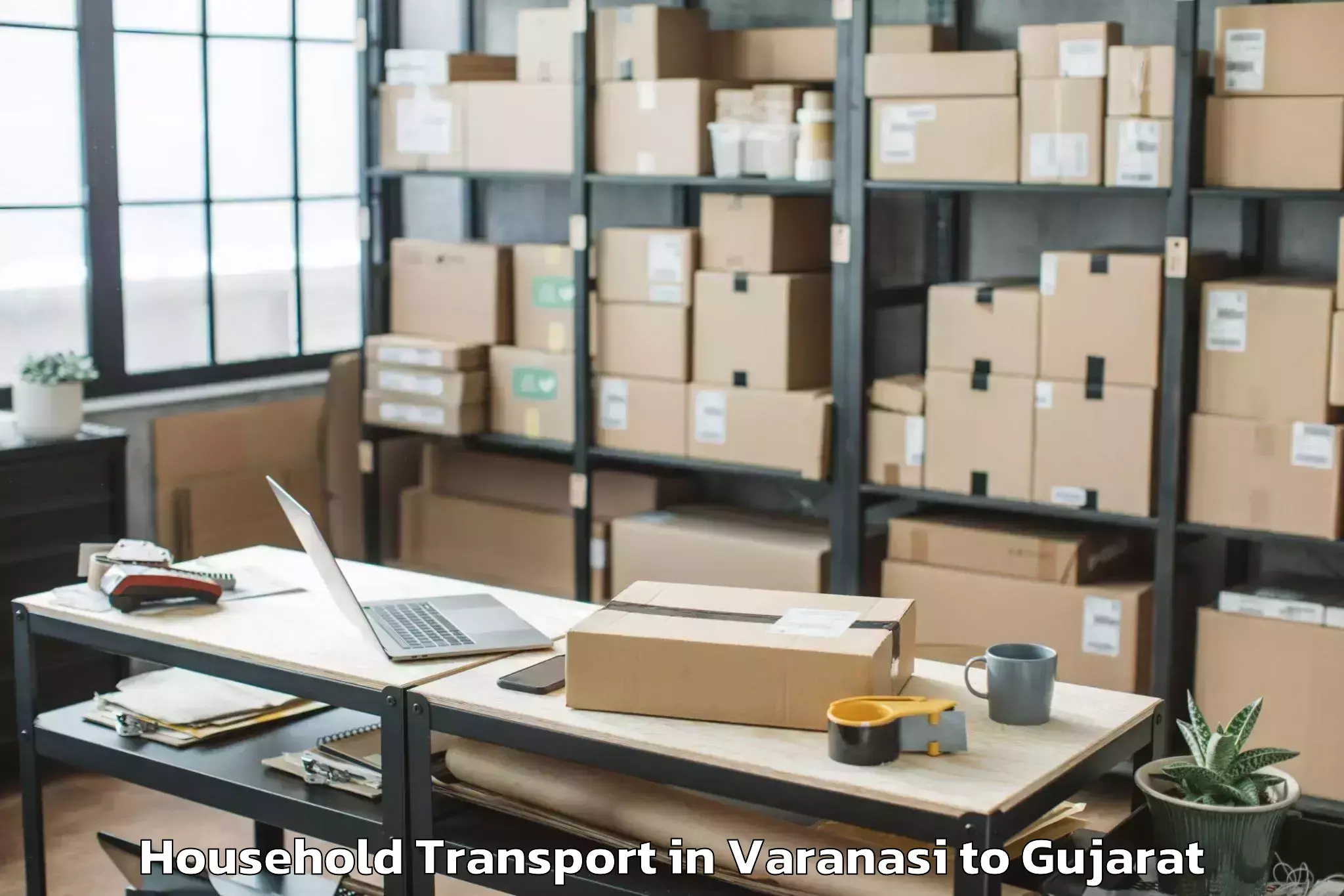 Professional Varanasi to Palitana Household Transport